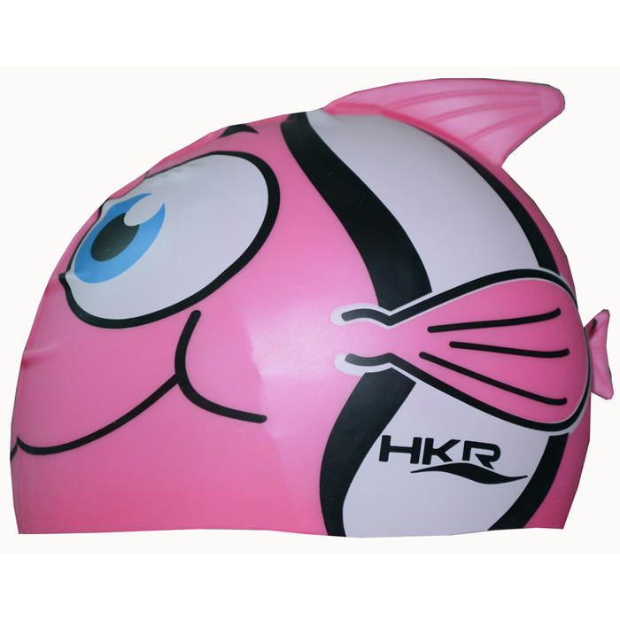 Gorra de Natacin Jr Hkr Silicone Fish Rosa