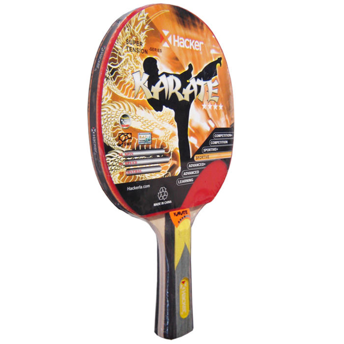 Paleta Ping Pong Hack Karate 4* Grip Ng/Am/Gr