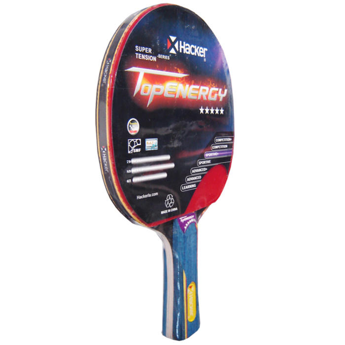 Paleta Ping Pong Hack Top Energy 5* Grip Az/Rj/A